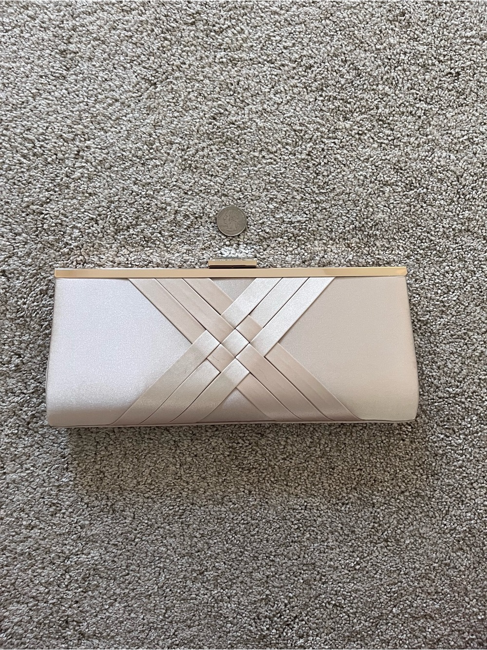 I.N.C. International Concepts “Kelsie”Clutch in Champagne